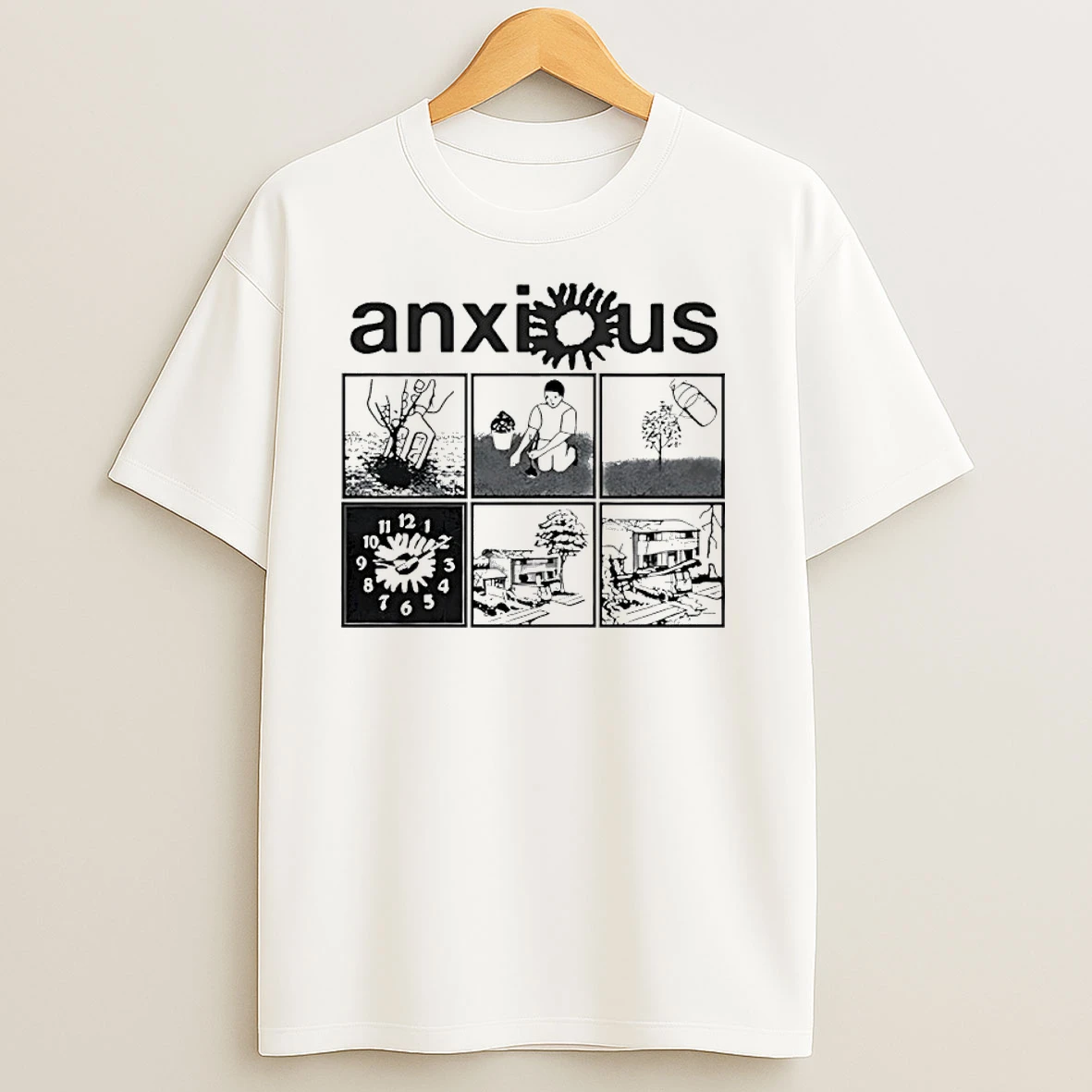 Anxious Van Comic Style T Shirts
