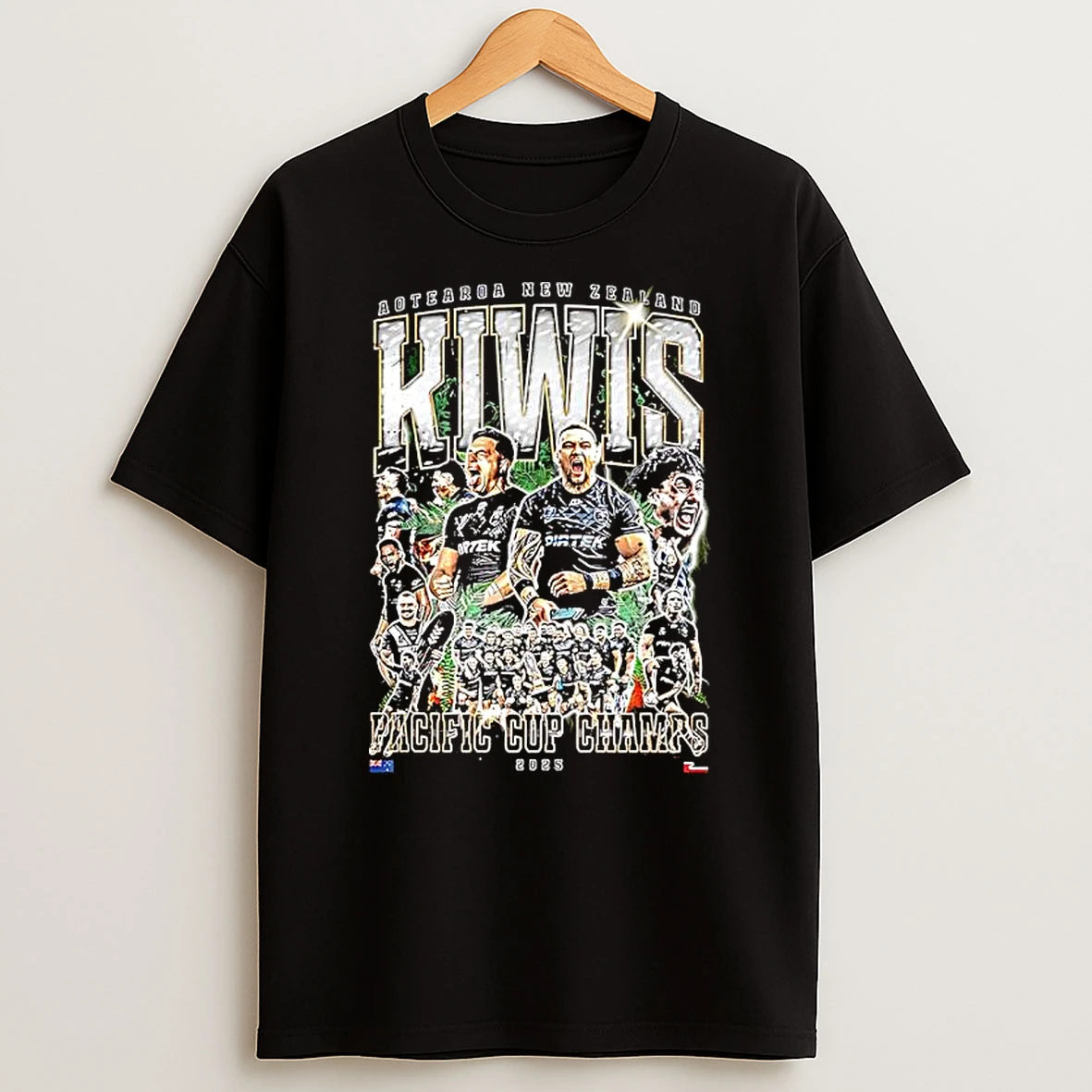 Aotearoa New Zealand Kiwis Pacific Cup Champs 2025 Graphic Shirts
