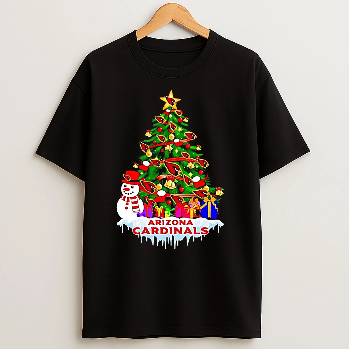 Arizona Cardinals Merry Christmas Tree T Shirts