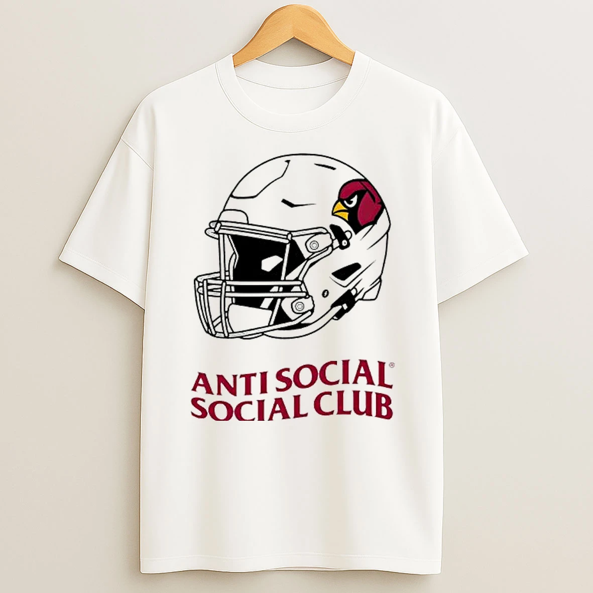 Arizona Cardinals X Anti Social Social Club Assc Helmet Logo Shirts