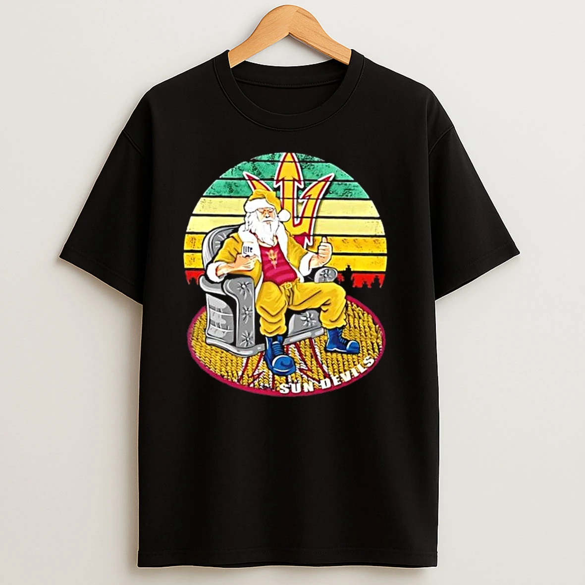 Arizona State Sun Devils X Santa Claus Christmas Vintage T Shirts