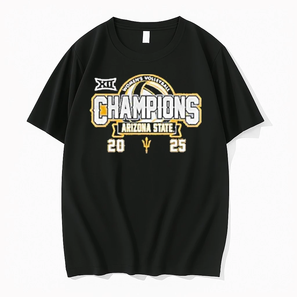 Arizona State University Womens Volleyball 2025 Big 12 Regular Season Champions Shirts