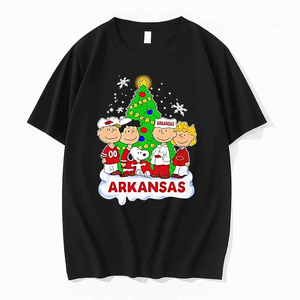 Arkansas Razorbacks Snoopy And The Peanuts Christmas 2025 Shirts