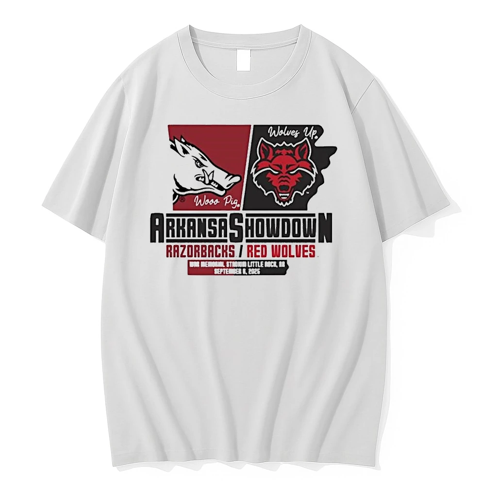 Arkansas Razorbacks Vs Arkansas Red Wolves Football H2h Matchup Shirts