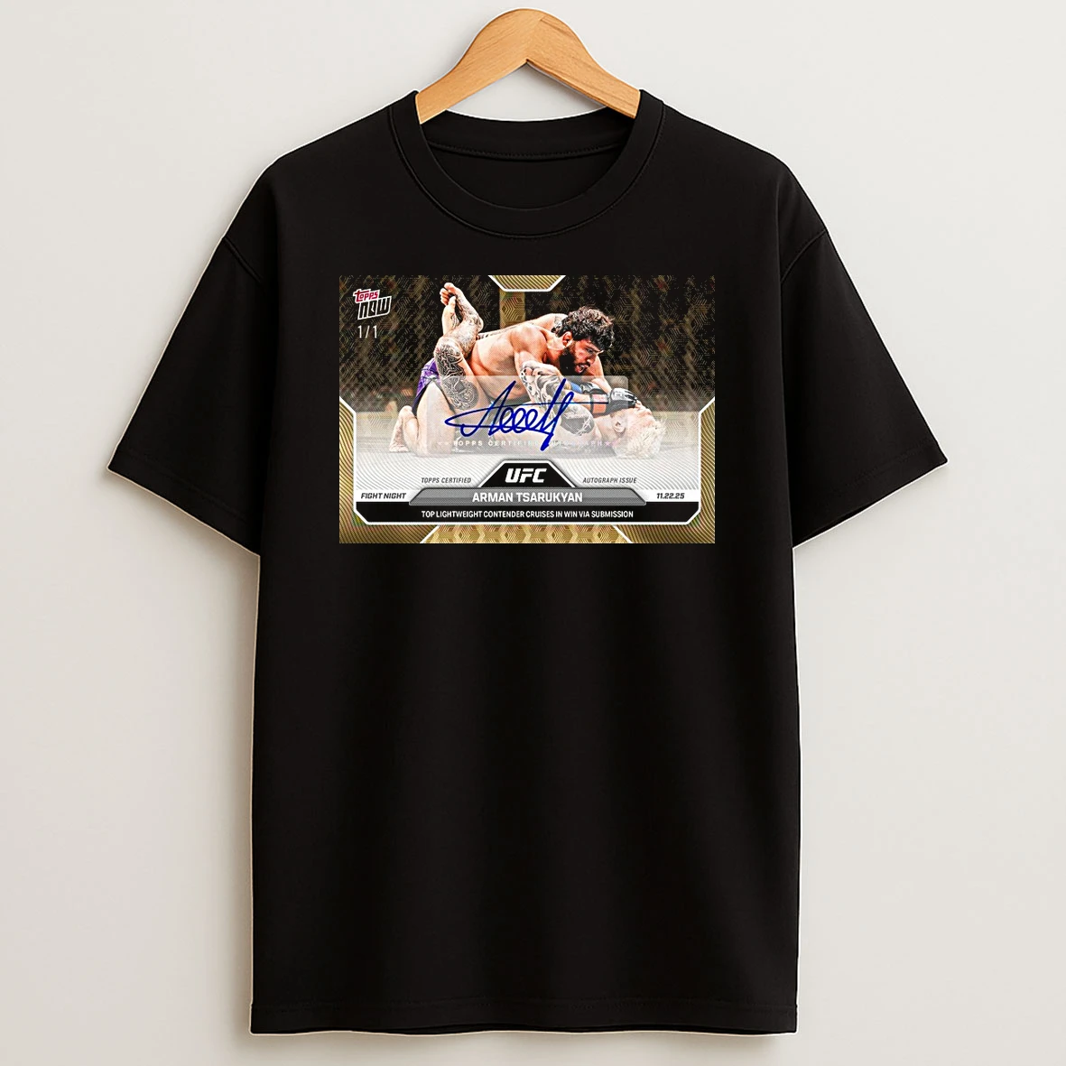 Arman Tsarukyan 2025 Ufc Topps Top Lightweight Contender Cruises In Win Via Submission Signature Shirts