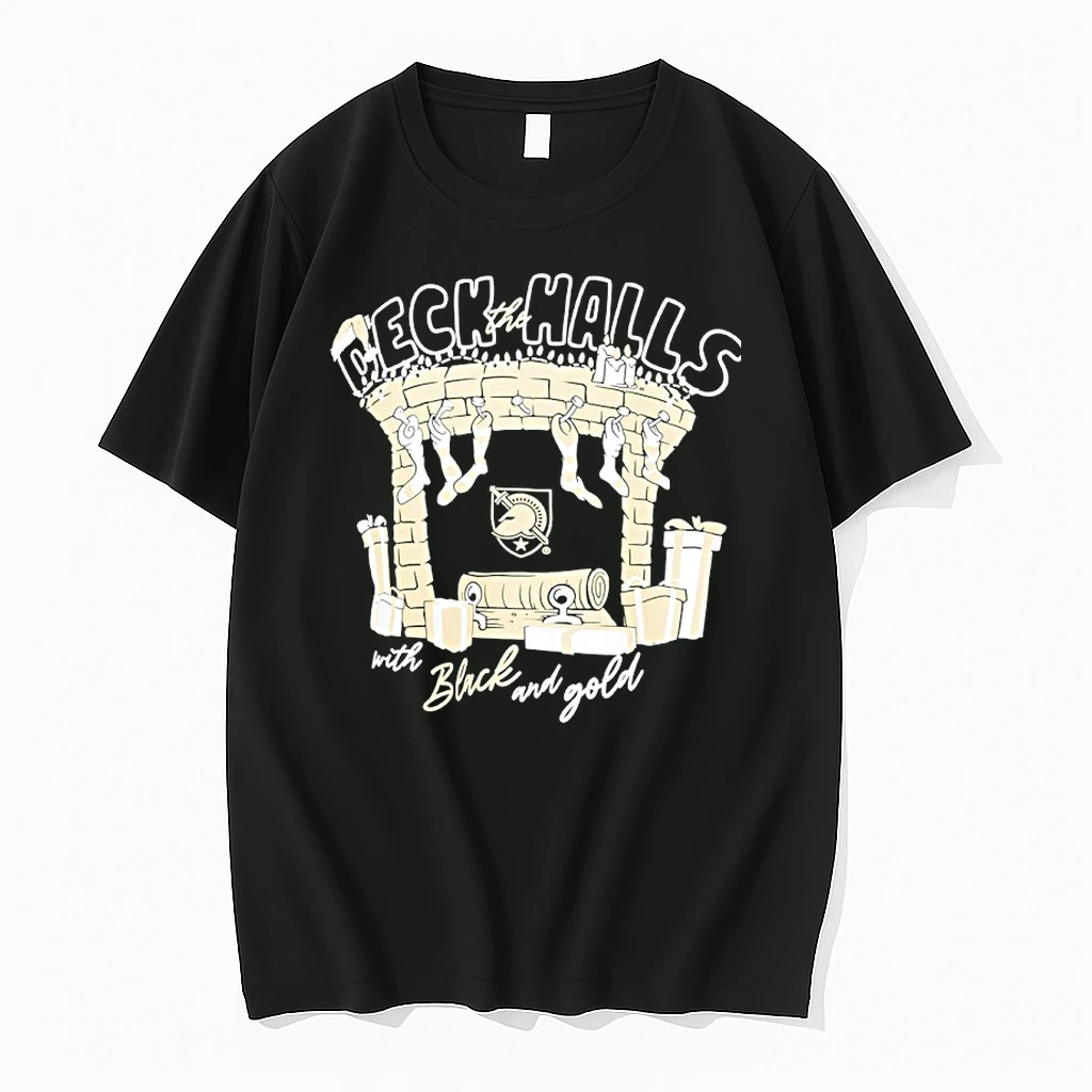 Army Black Knights Deck The Halls With Black And Gold Christmas 2025 Shirts