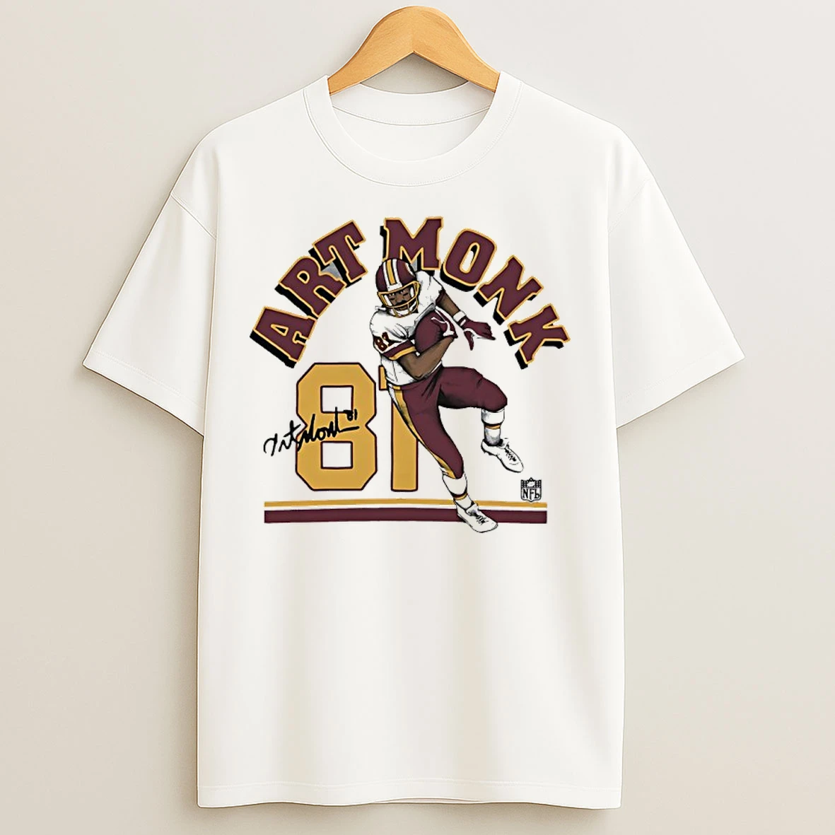 Art Monk 81 Washington Commanders Player Illustration T Shirts