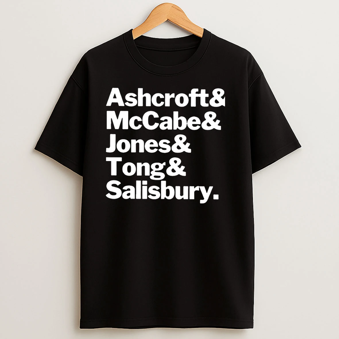 Ashcroft And Mccabe And Jones And Tong And Salisbury Christmas T Shirts