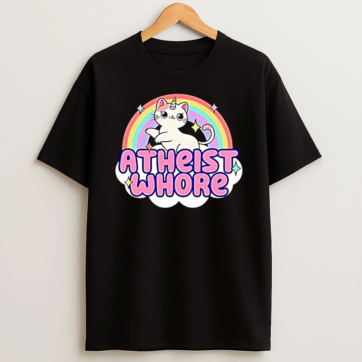 Atheist Whore Cat Unicorn Cute Shirts