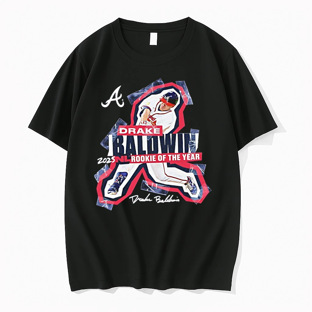 Atlanta Braves Drake Baldwin 2025 National League Rookie Of The Year Signature Shirts