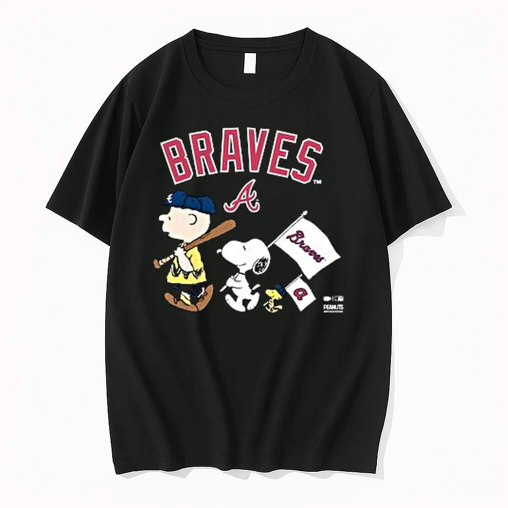 Atlanta Braves Peanuts Flag Shirts
