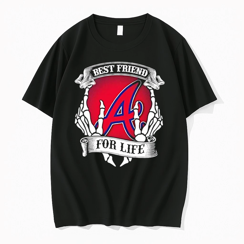 Atlanta Braves Baseball Best Friend For Life Hands Bones Shirts