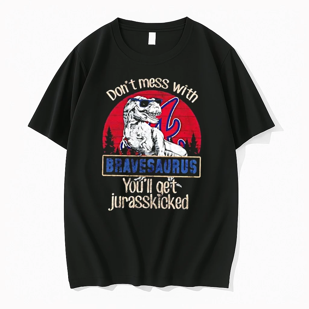 Atlanta Braves Dont Mess With Bravesaurus Youll Get Jurasskicked Shirts