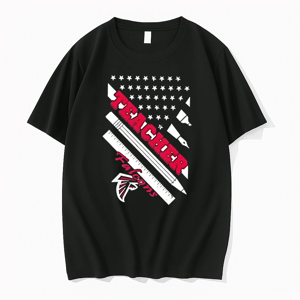 Atlanta Falcons Football X Teacher American Flag Shirts
