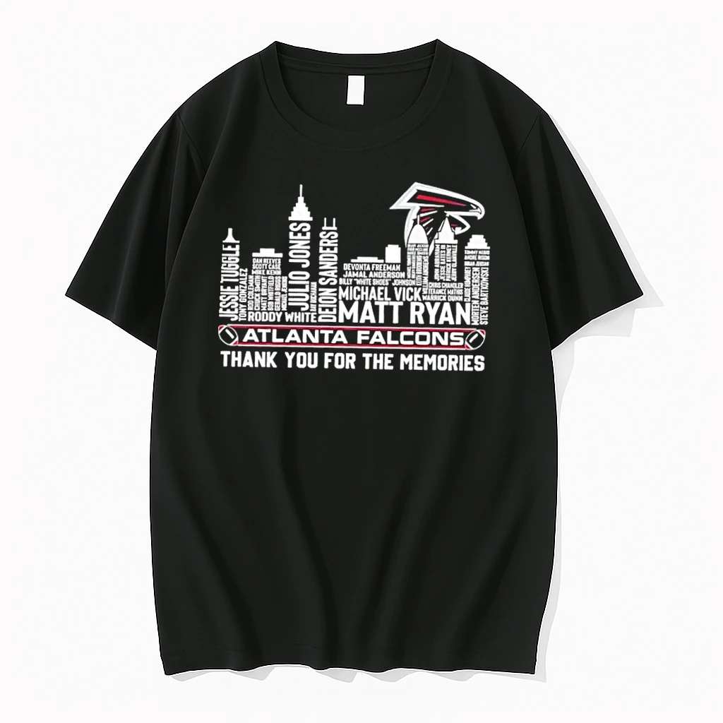 Atlanta Falcons All Names City Thank You For The Memories Skyline Shirts