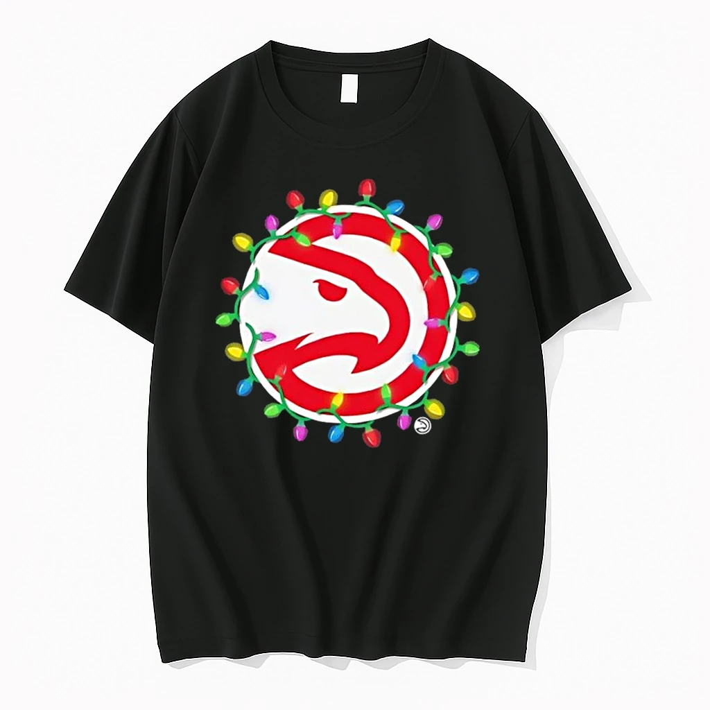 Atlanta Hawks Logo Holiday Christmas Lights Shirts