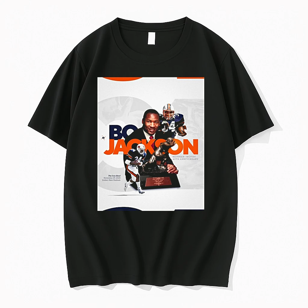Auburn Tigers Bo Jackson Heisman Trophy 40th Anniversary The Iron Bowl Jordan Hare Stadium 2025 Shirts