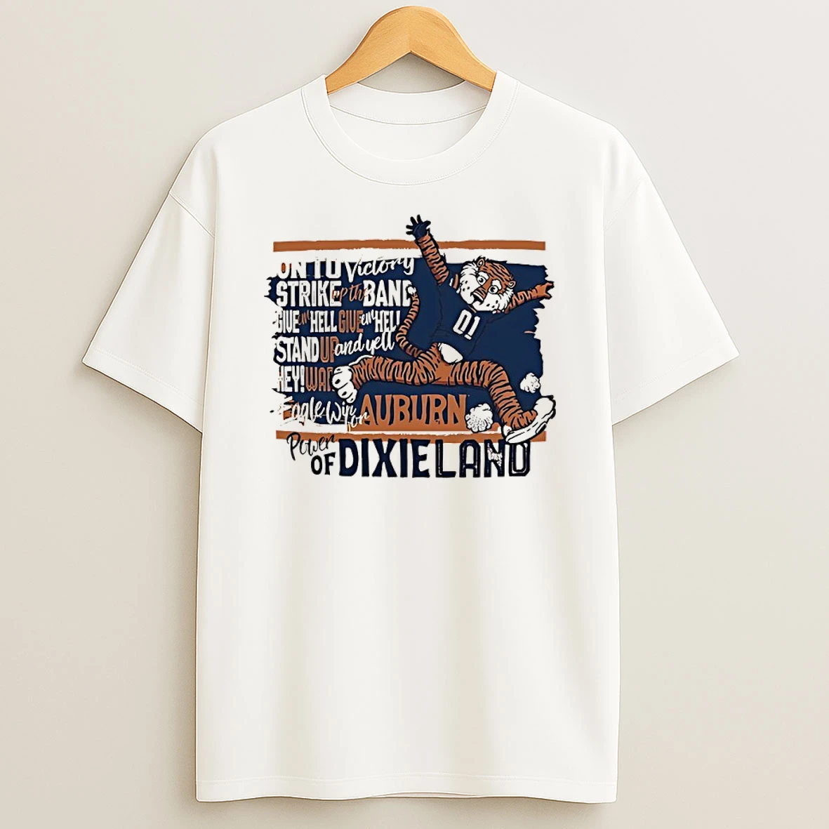 Auburn Tigers On To Victory Strike Up The Bang Power Of Dixieland Shirts
