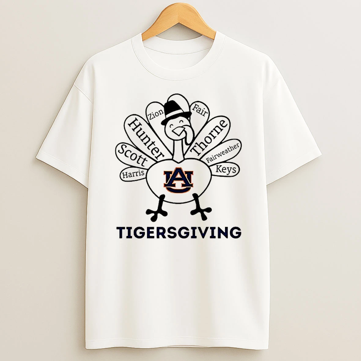 Auburn Tigers Turkey Tigersgiving Thanksgiving With Heroes Shirts