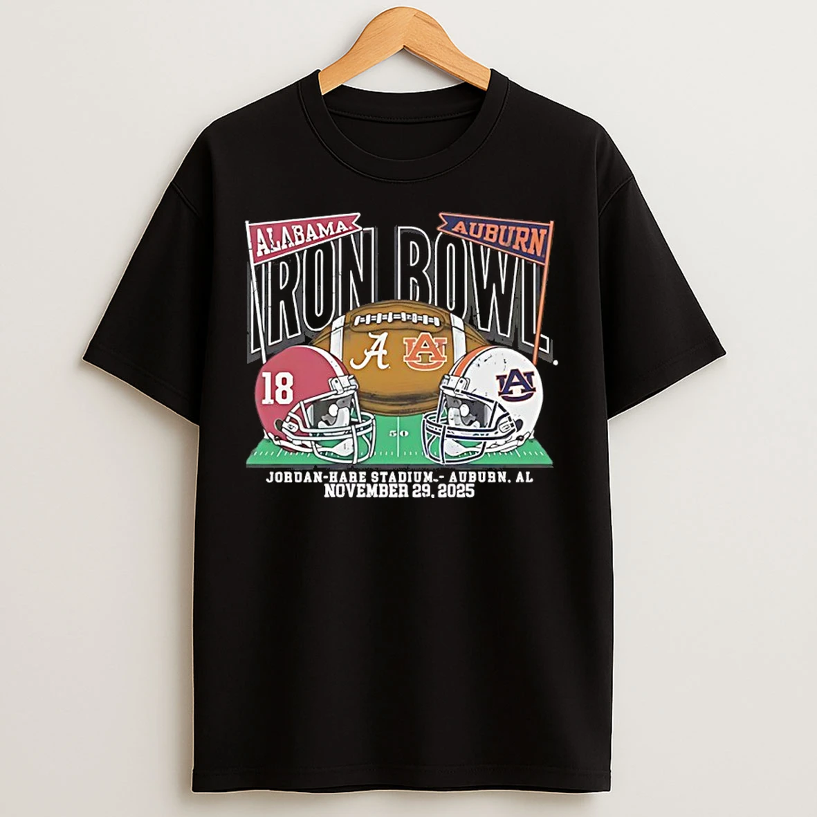 Auburn Tigers Vs Alabama Crimson Tide 2025 Iron Bowl Helmet T Shirts
