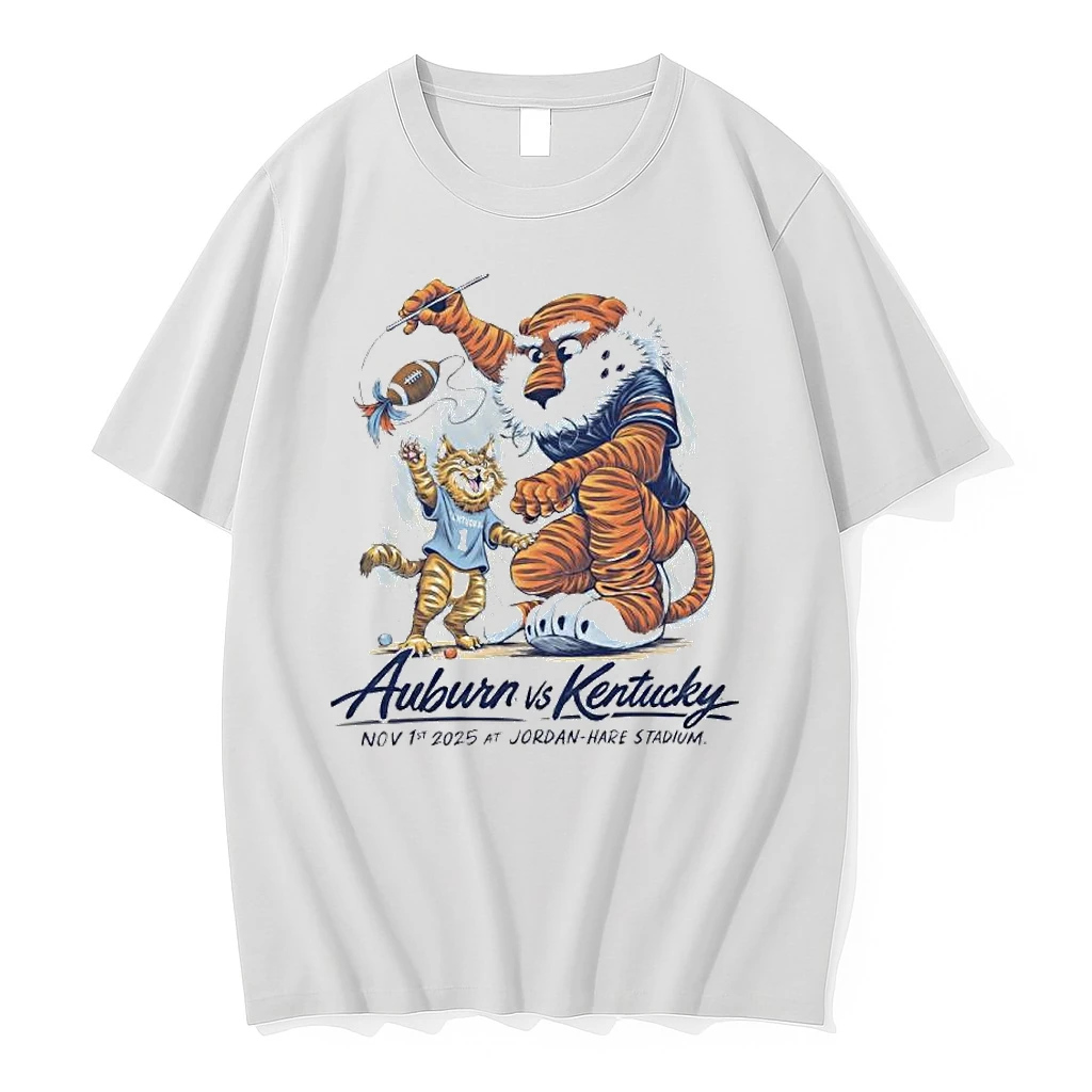 Auburn Tigers Vs Kentucky Wildcats 2025 Gameday Mascot Shirts