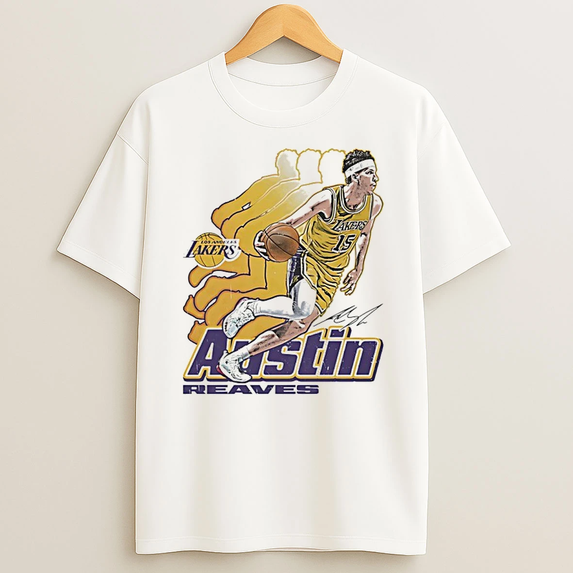 Austin Reaves Los Angeles Lakers Basketball Signature Retro Shirts