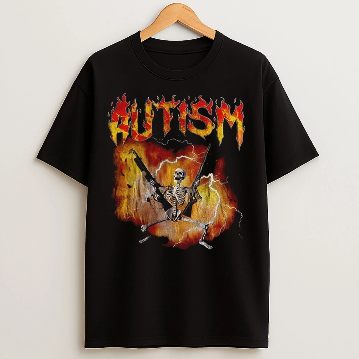 Autistic Funny Skeleton Edgy Meme Graphic T Shirts