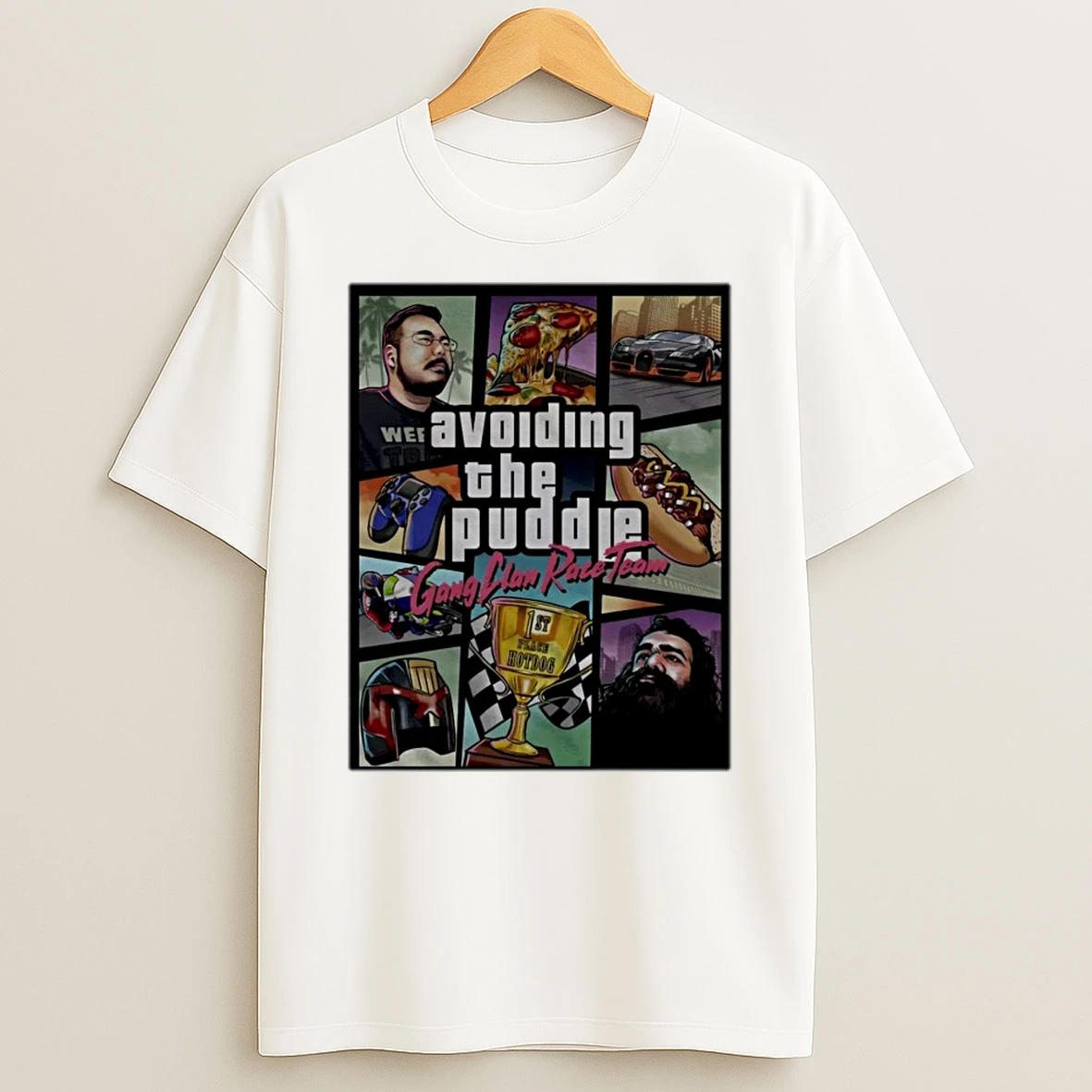 Avoiding The Puddle Tang Clan Race Team Shirts
