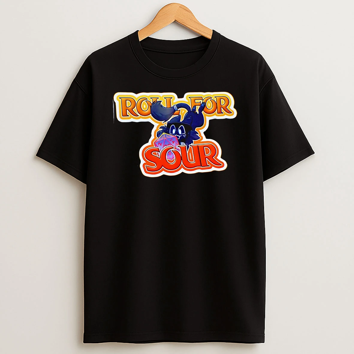 Awesome Roll For Sour Black Cat Cartoon Shirts