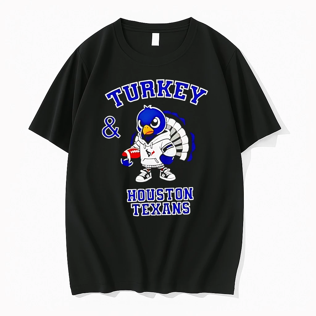 Awesome Turkey And Houston Texans Football Nfl Happy Thanksgiving Shirts