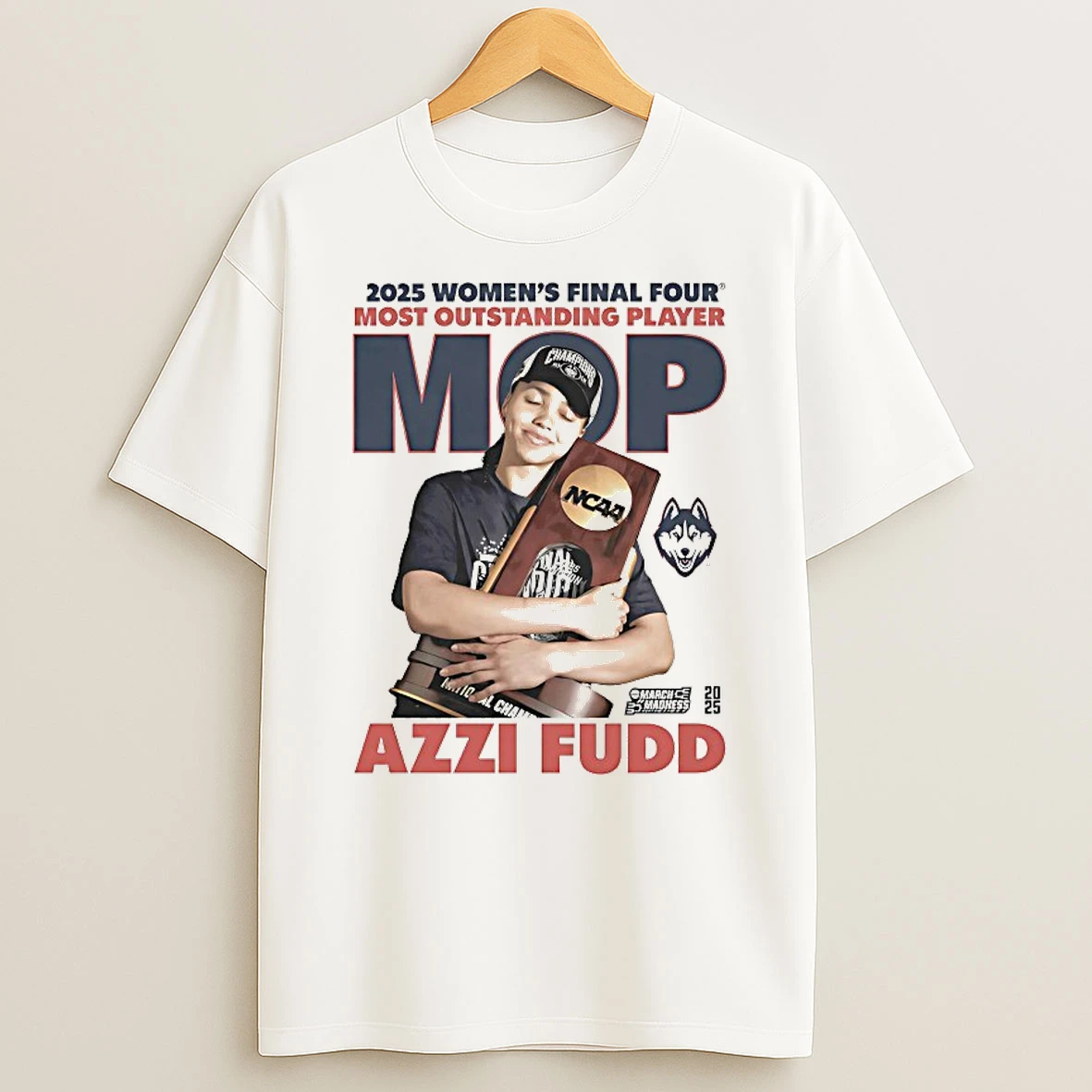 Azzi Fudd 2025 Womens Final Four Most Outstanding Player Shirts