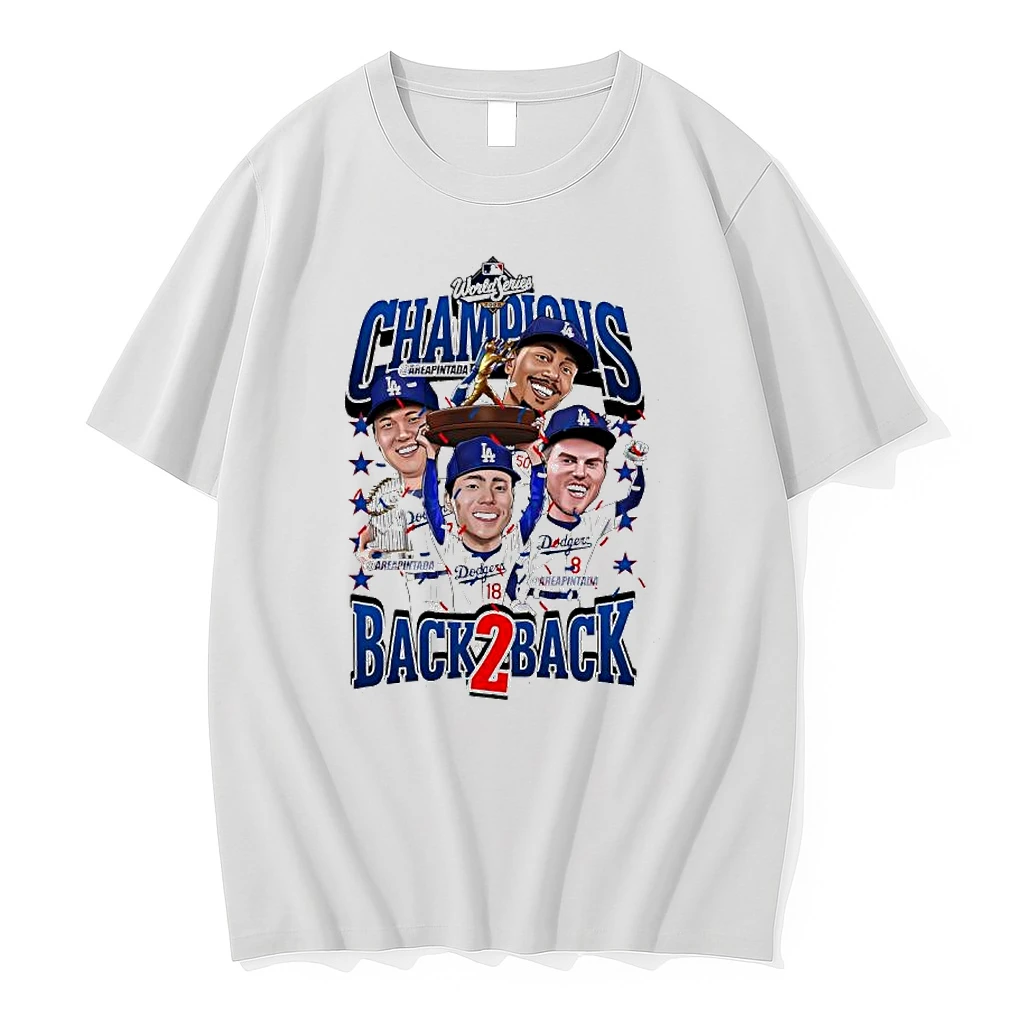 Back2back Los Angeles Dodgers Mlb World Series Champions Cartoon Players Shirts