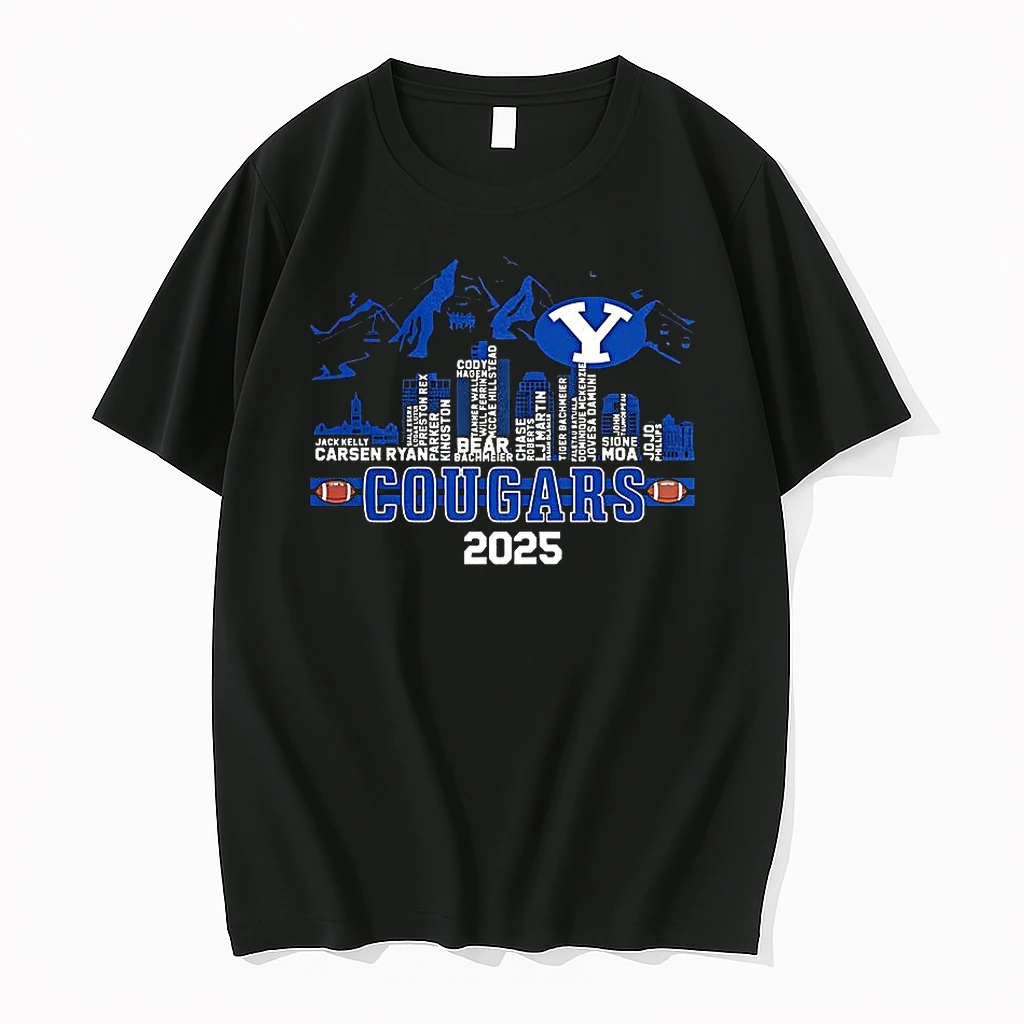 Byu Cougars Football Typo 2025 Name City Skyline Shirts