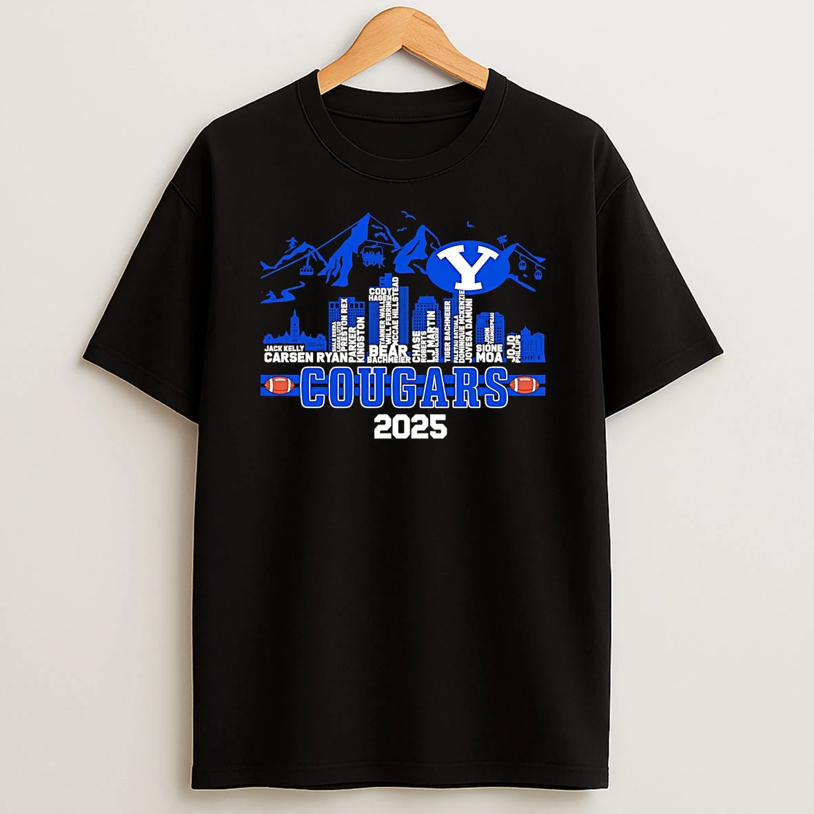 Byu Cougars Players Names Skyline 2025 Shirts