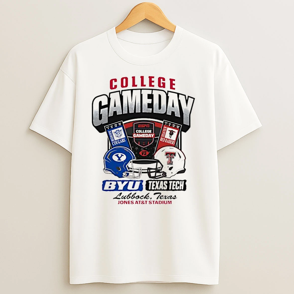 Byu Vs Texas Tech 2025 College Gameday Ticket T Shirts