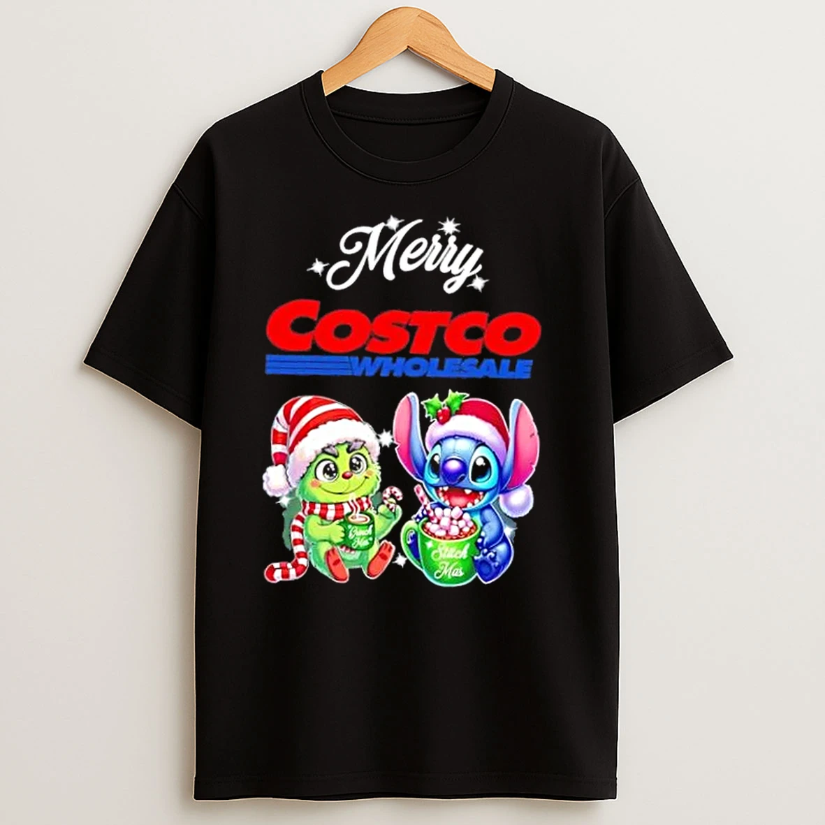Baby Grinch And Stitch X Costco Wholesale Merry Christmas T Shirts