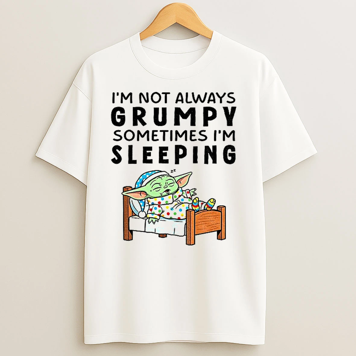 Baby Yoda Im Not Always Grumpy Sometimes Im Sleeping Merry Christmas T Shirts