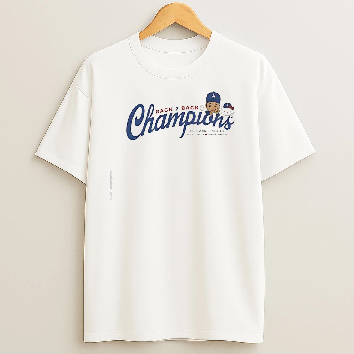 Back 2 Back Champions 2025 World Series Hello Kitty And Shohei Ohtani La Dodgers T Shirts