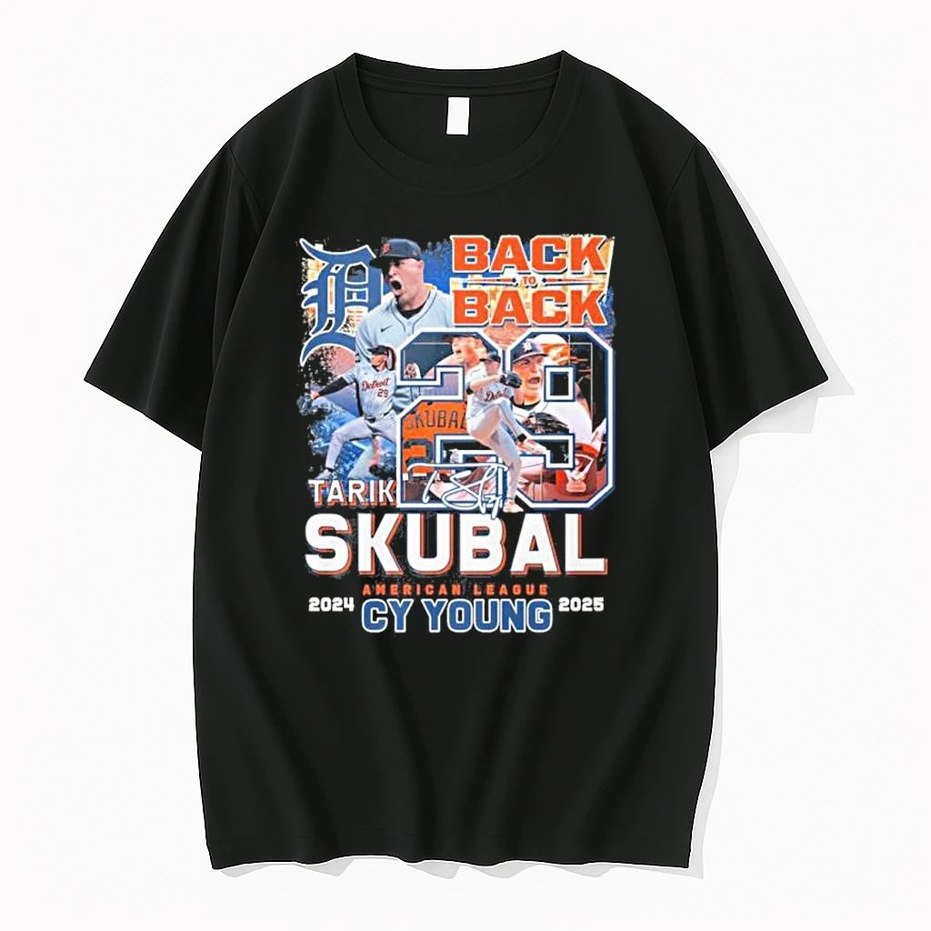Back 2 Back Tarik Skubal Al Cy Young 2024 2025 Signature Shirts