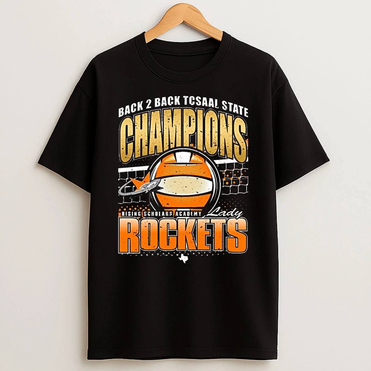 Back 2 Back Tcsaal State Champions Rising Scholars Academy Lady Rockets Shirts