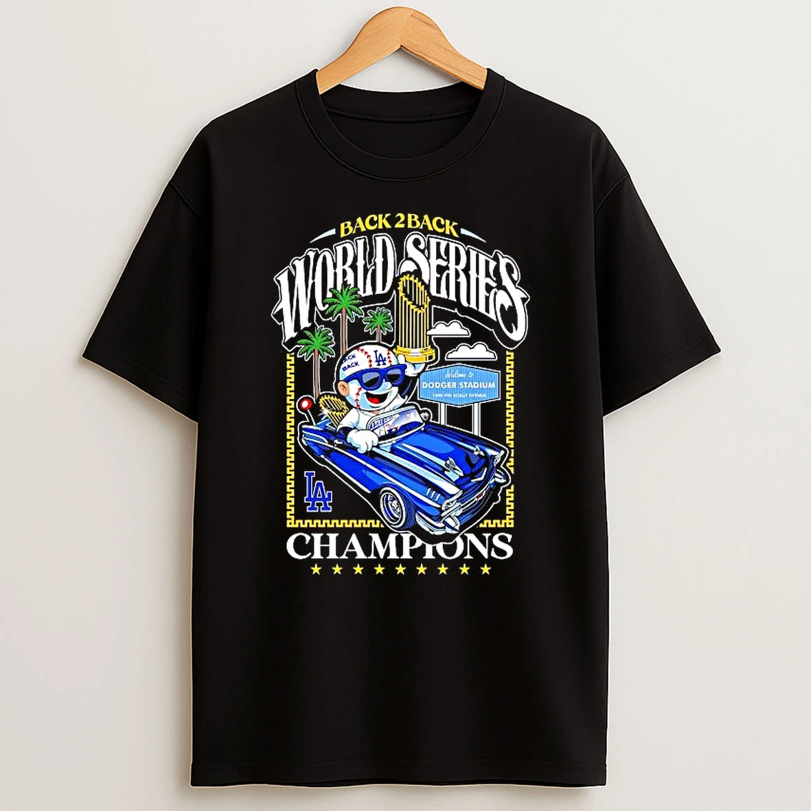 Back 2 Back World Series Champions Dodgers Graphic Shirts