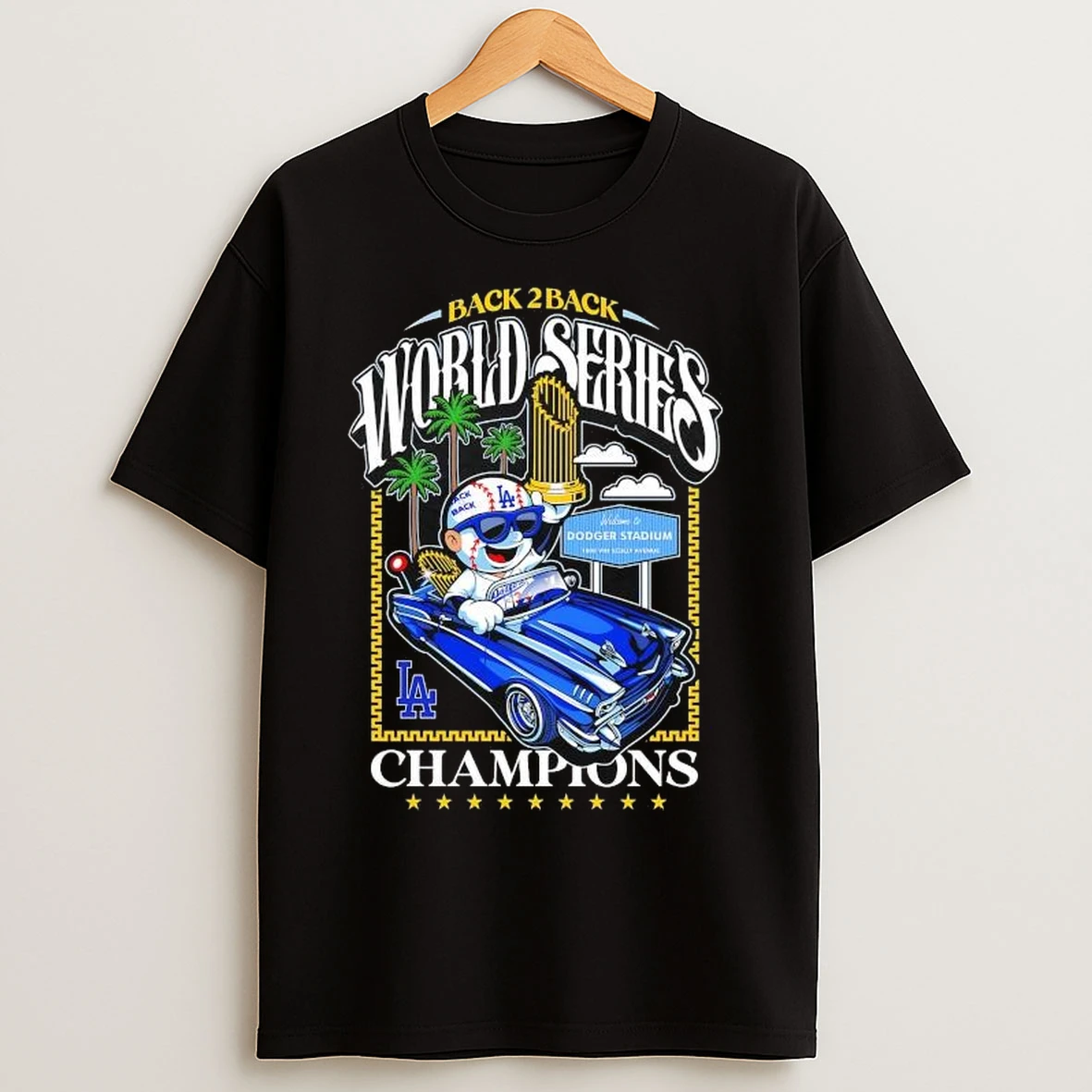 Back 2 Back World Series Champions Dodgers Graphic T Shirts