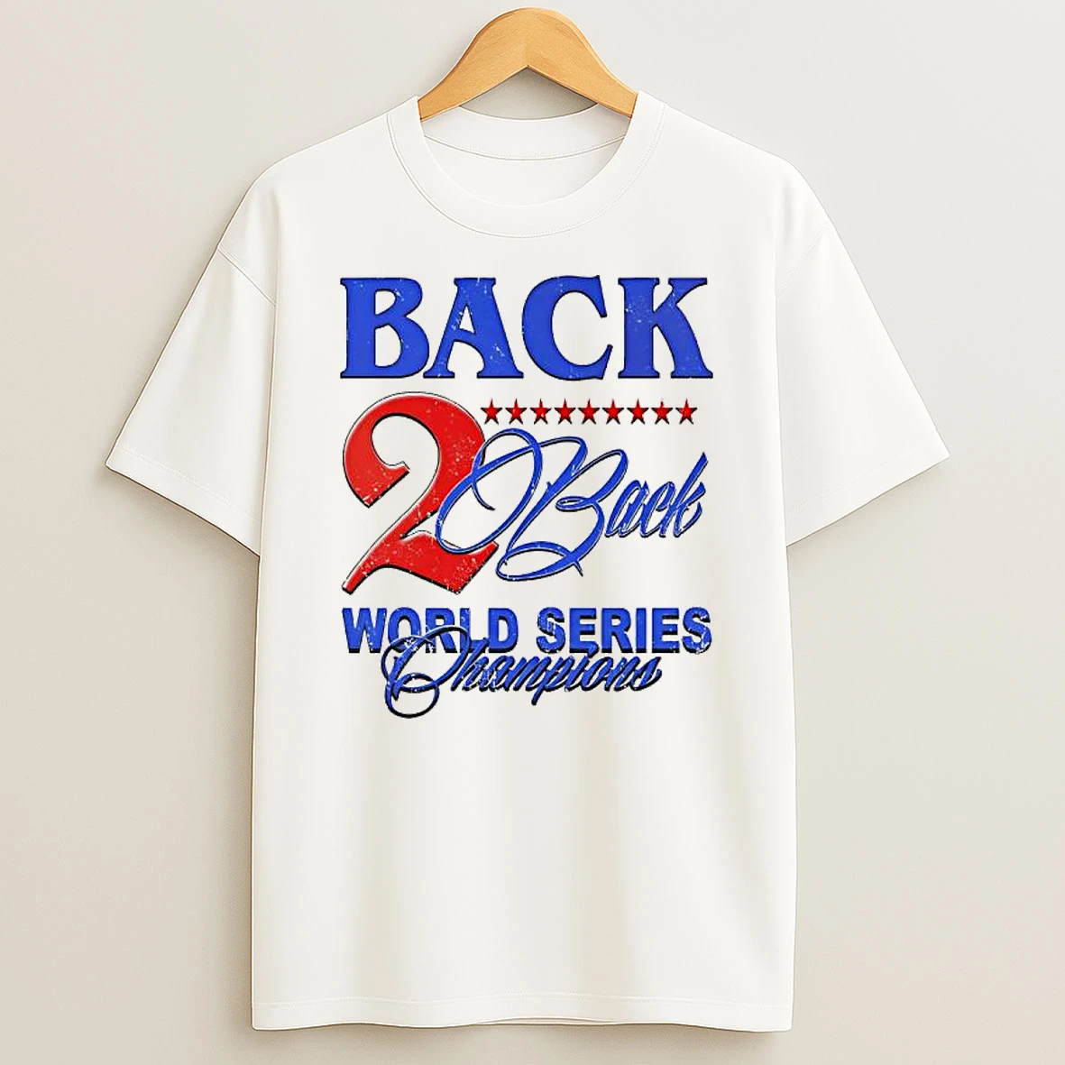 Back 2 Back World Series Champions La Dodgers Retro Text Shirts