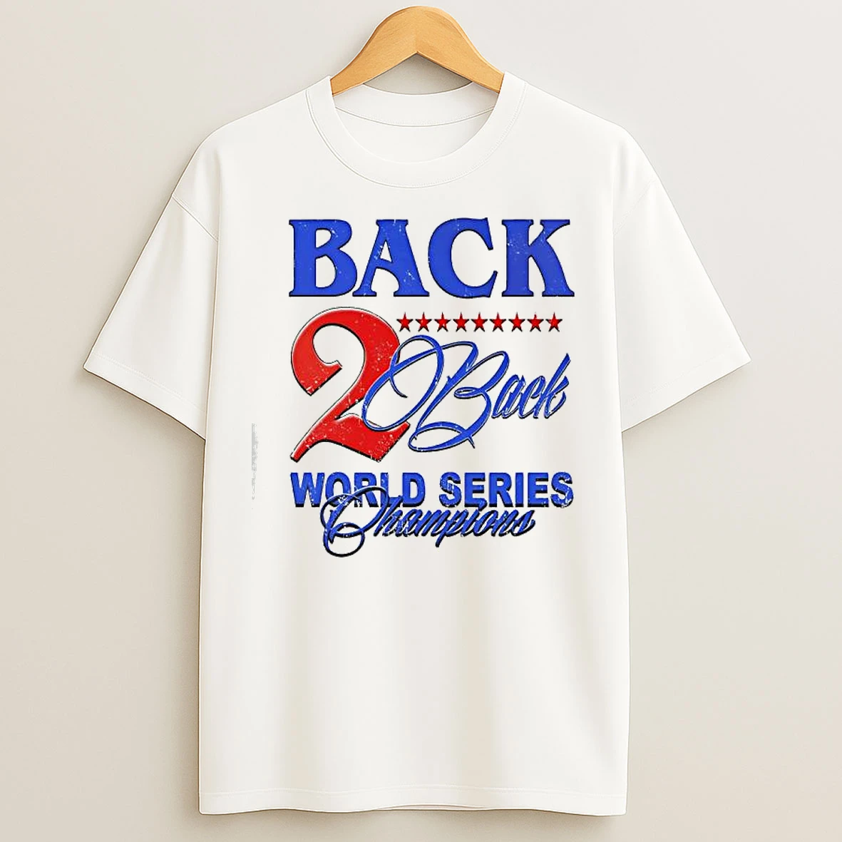 Back 2 Back World Series Champions La Dodgers Retro Text T Shirts
