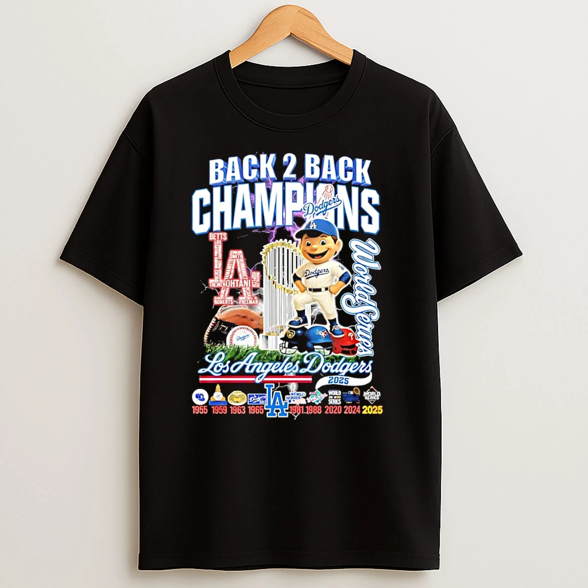 Back 2 Back La Dodgers 2025 World Series Champions 9 Time T Shirts