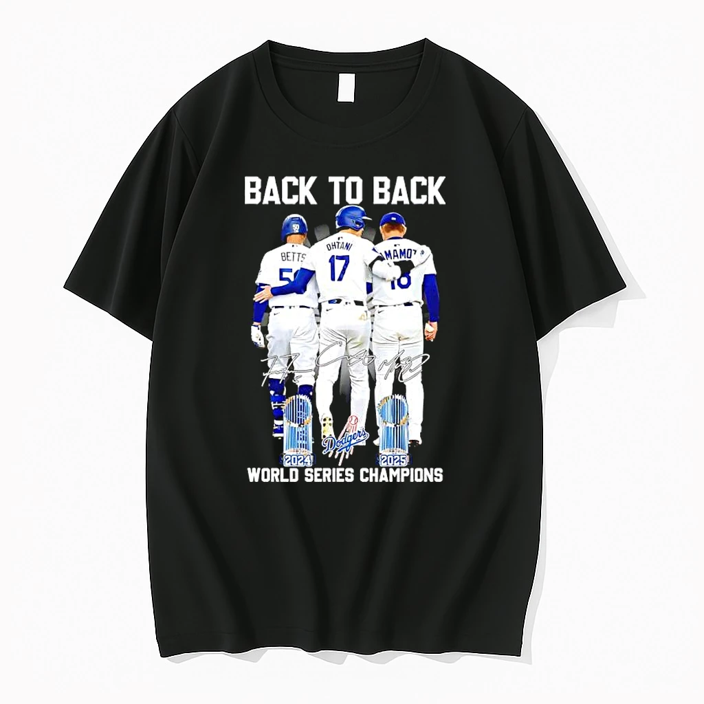 Back To Back 2024 2025 World Series Champions Shohei Ohtani Yoshinobu Yamamoto Mookie Betts Shirts