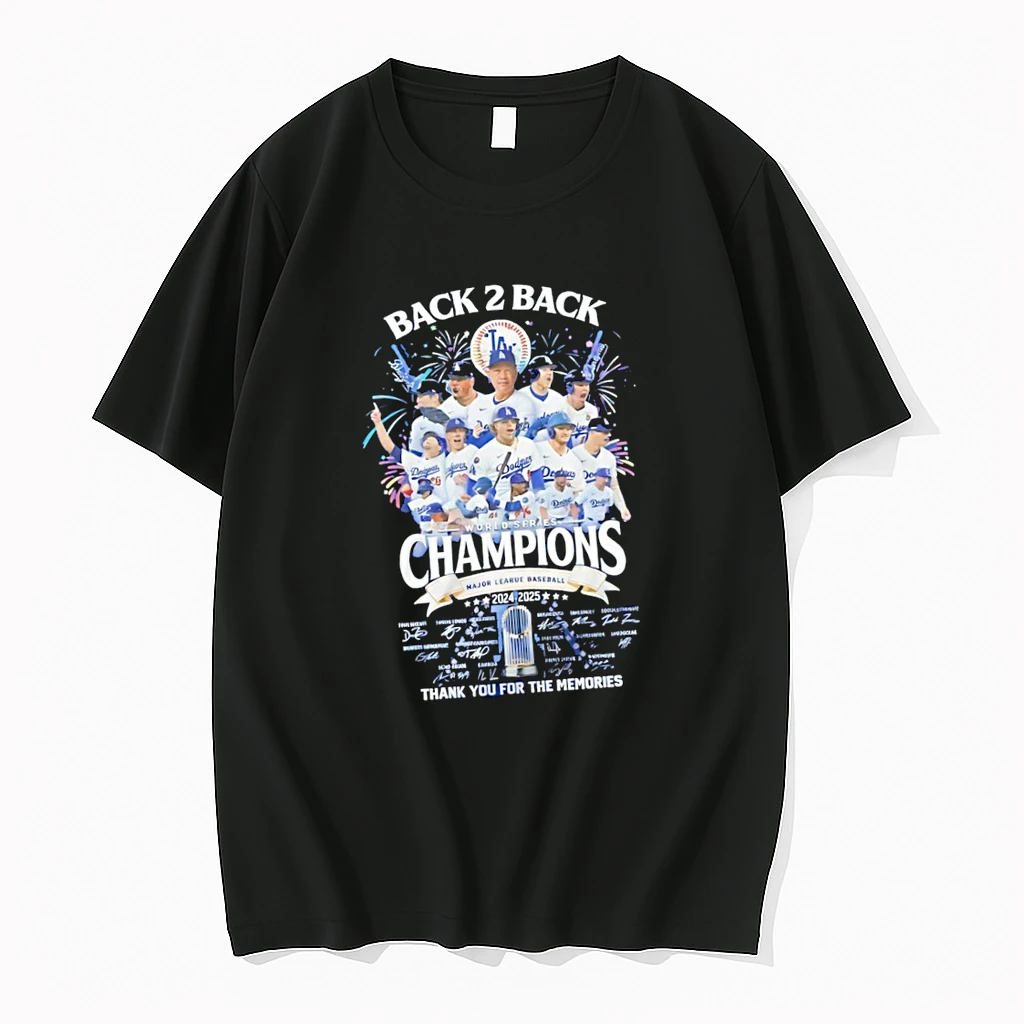 Back To Back Los Angeles Dodgers 2025 World Series Champions Thank You For The Memories Signatures Shirts