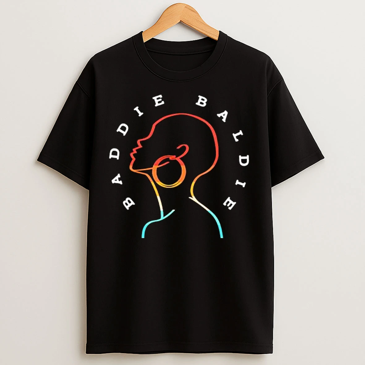 Bald Woman Baddie Baldie Afro T Shirts