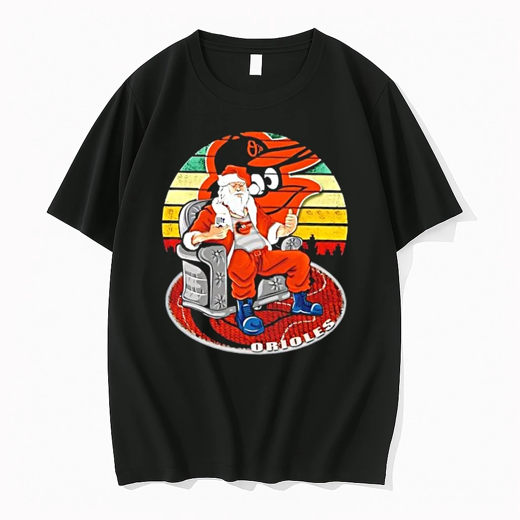 Baltimore Orioles X Santa Claus Christmas Vintage Shirts