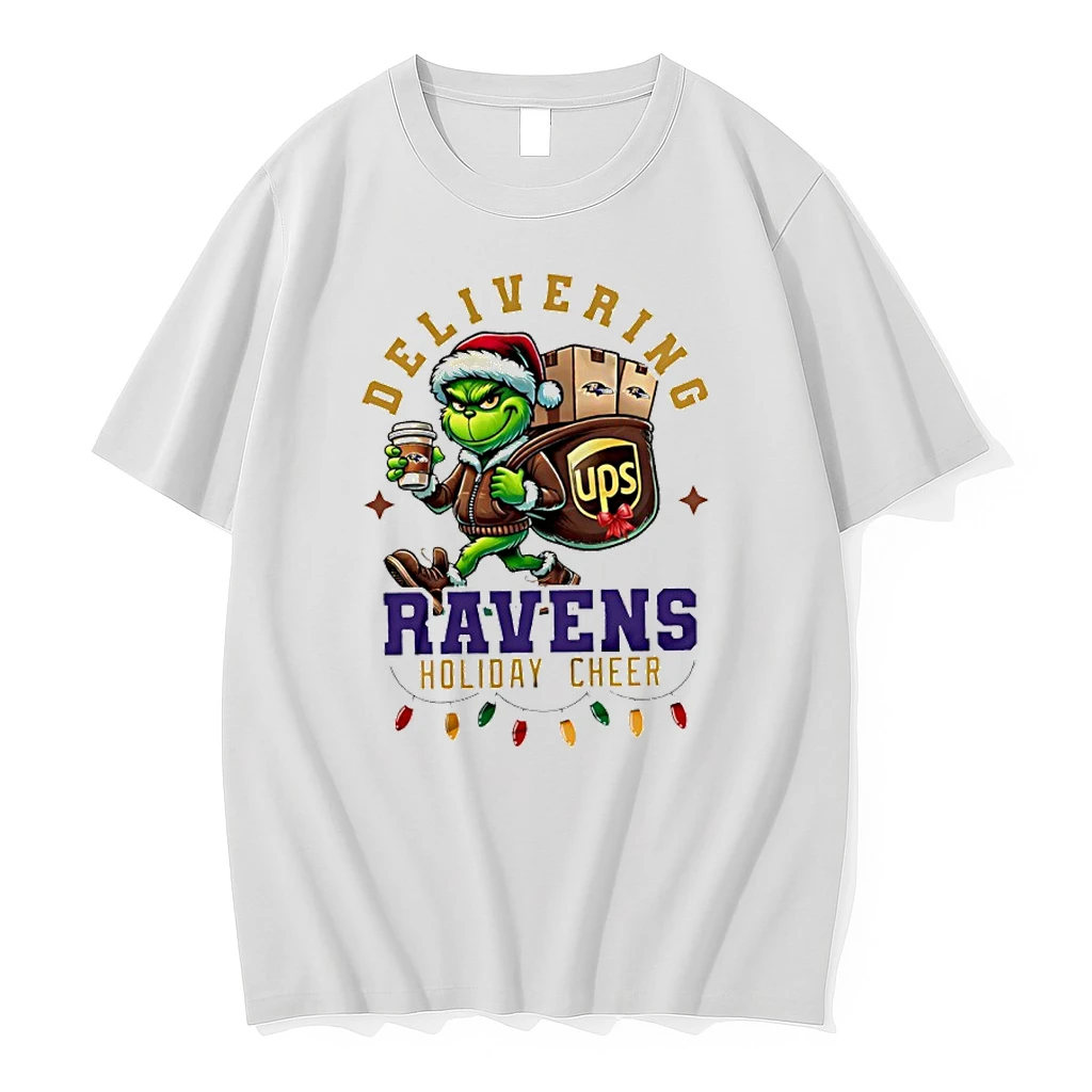 Baltimore Ravens Grinch Delivering Ups Holiday Cheer Christmas Shirts